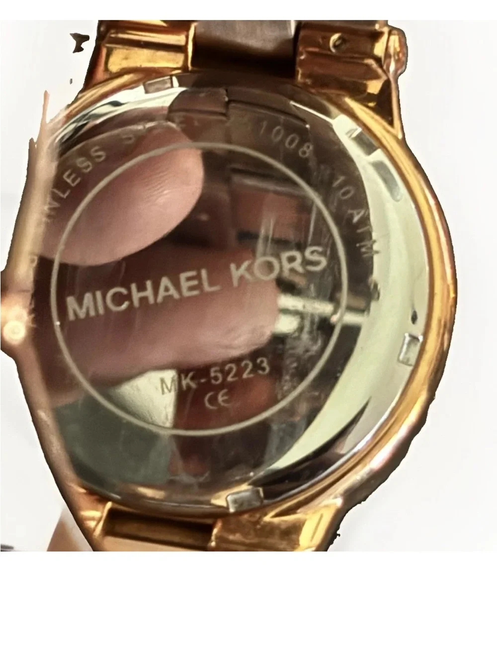 Michael Kors Womens Watch 38mm Gold Tone Chronograph MK-5223 7
